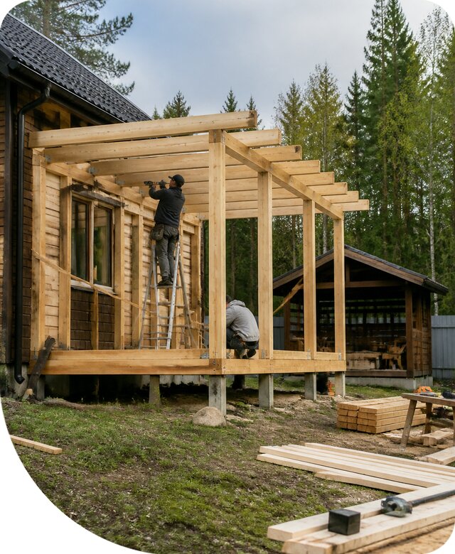 Строительство пристроек и построек на участке в Новоалтайске